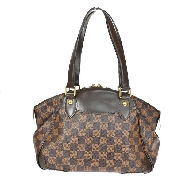 LOUIS VUITTON Verona PM Shoulder Bag Damie Ebene Leather Brown N41117 - Picture 1 of 16